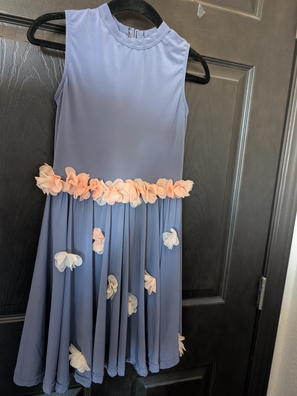 balera Lavender Dress with Peach Floral Belt and Appliqués